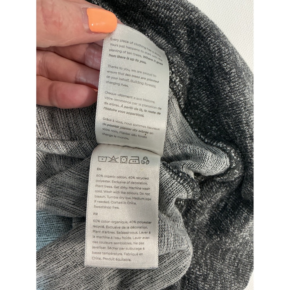 tentree Gray Space Dye Knit Hoodie Pullover Women's Size M - Picture 5 of 10